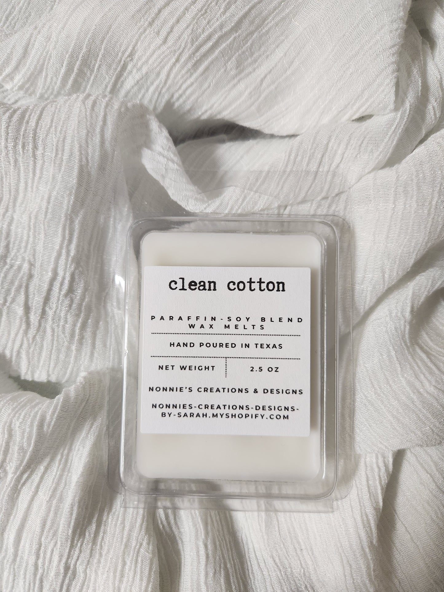 Fresh & Clean Scent Wax Melt Clam Shell