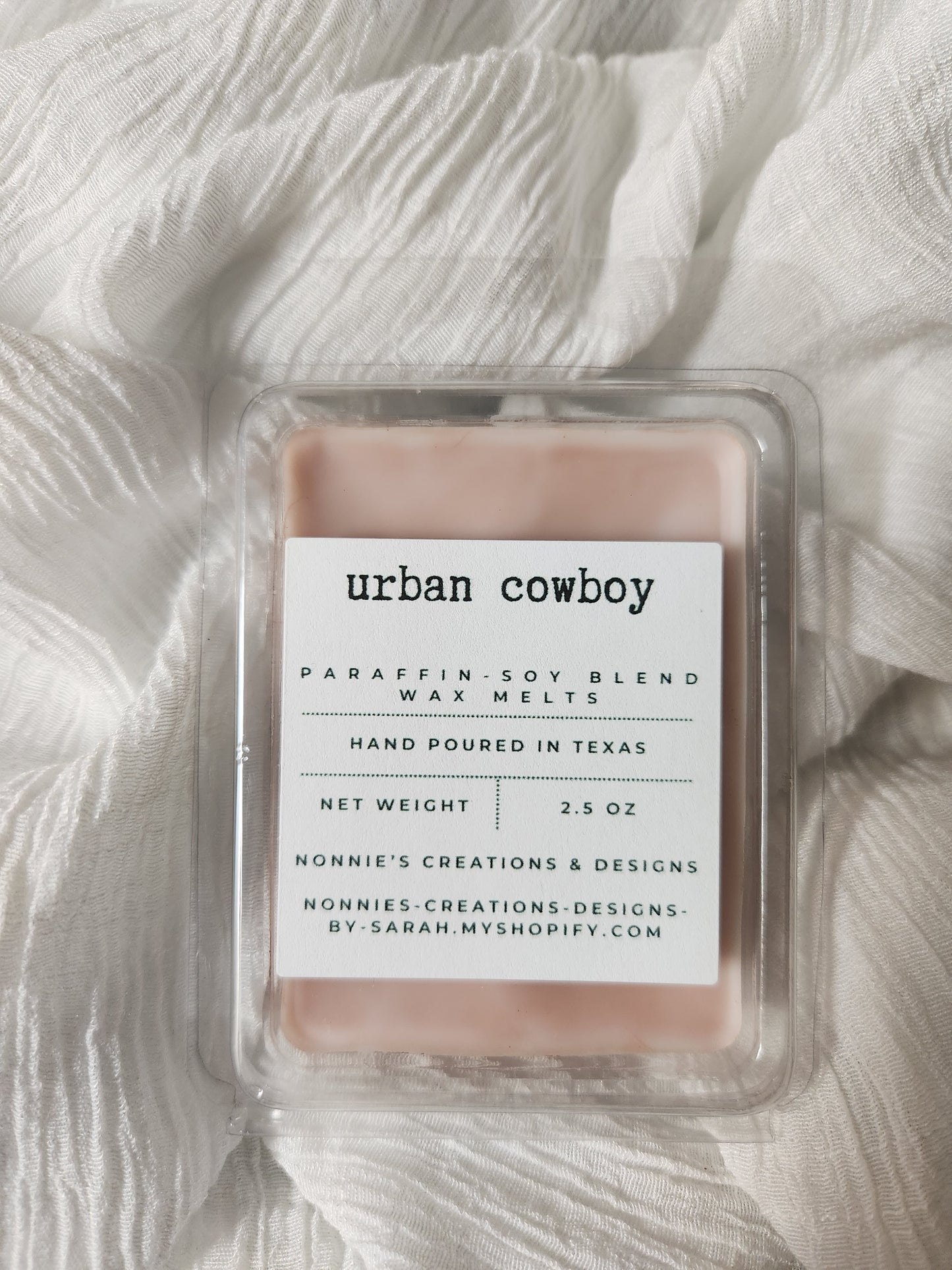 Masculine, Leather, Woodsy, Earthy, & Herbal Scent Wax Melt Clam Shell